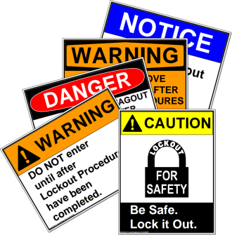 Lockout/Tagout Safety Signs
