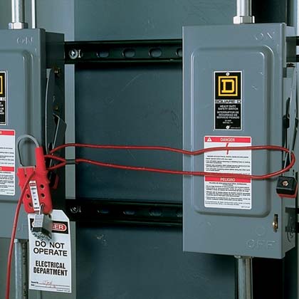 Multiple Lockout Device - Typical Electrical Disconnect Lockout/Tagout
