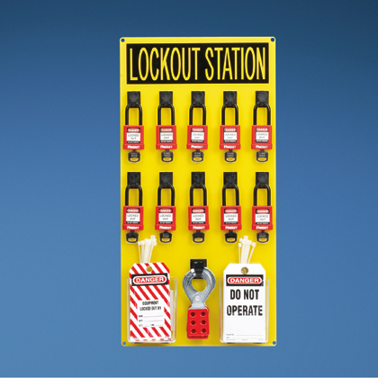Typical 10-person Lockout Station with Components
