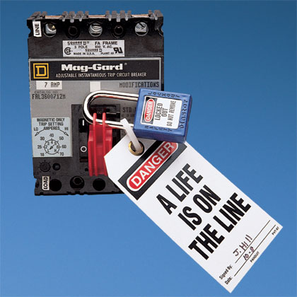 Typical I-Line Circuit Breaker Lockout Device